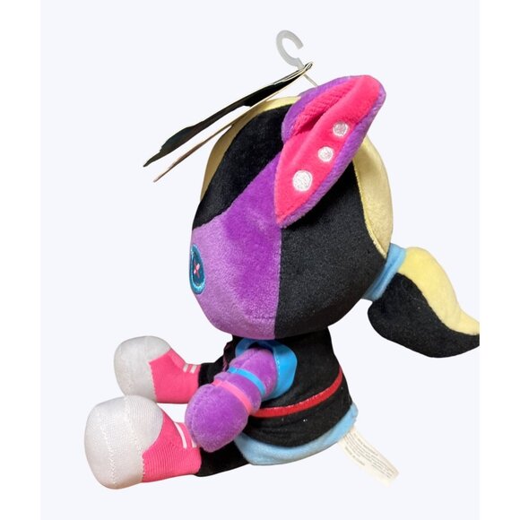 Hard Rock Cafe Roxtars Styler Punk Kitty Cat Plush Stuffed Goth Purple Black 7" - Picture 8 of 15